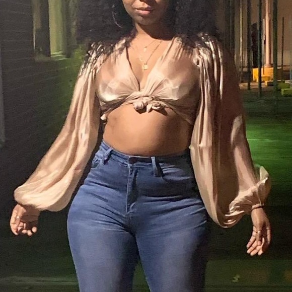 Tops - Gold Slinky Top